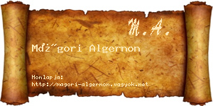 Mágori Algernon névjegykártya